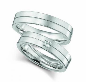 Trauringe Weissgold von Fischer 0605413/050